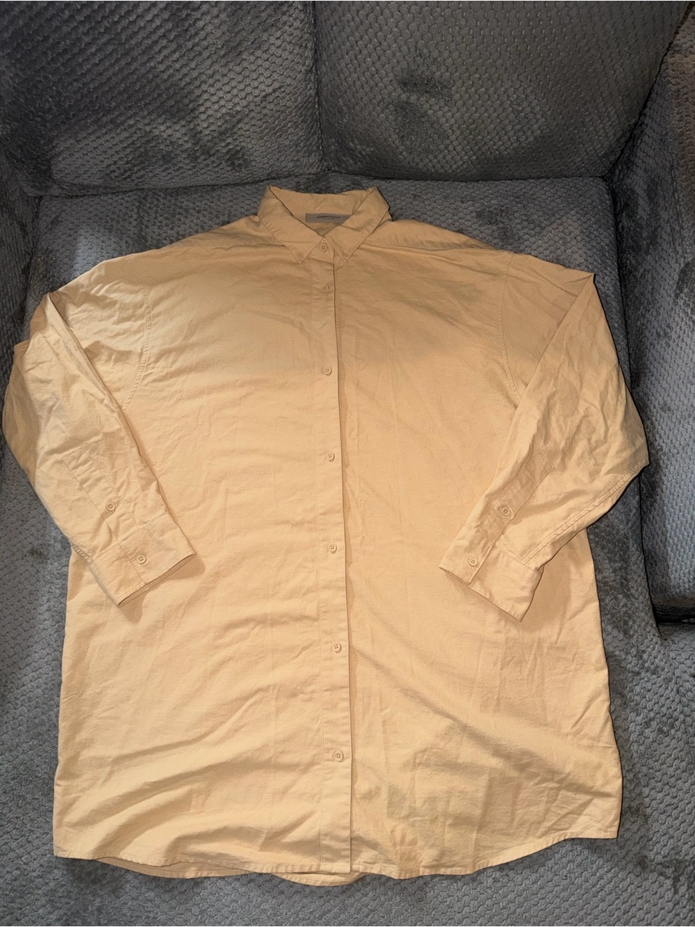 Essentials fear of god Men's Long-Sleeve Button-Down Shirt in Light Beige